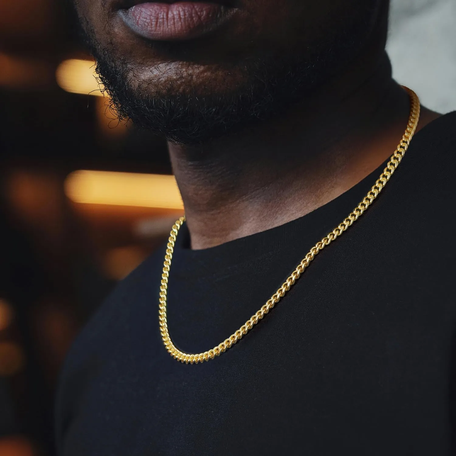 14K Gold Chain for Women Men 14K Gold Necklaces for Women's Necklace Mens Necklace Chain Cuban Link Chains for Women & Men 5MM 16'' 18'' 20'' 22'' 24'' 26'' 30''
