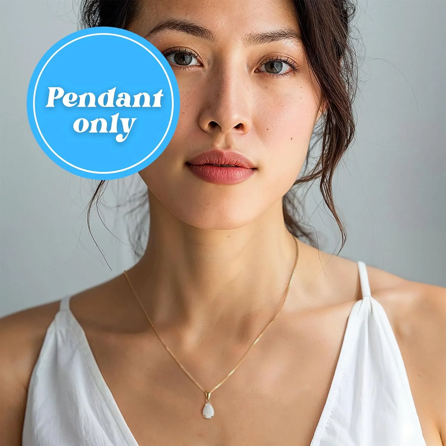 14K Gold Opal Pendant for Women - Gold Pendant -Teardrop Pendant - Gold Dainty Pendant - Solid Gold Pendant - Dainty Gold Pendant - Wedding Pendant for Brides - Opal Jewelry