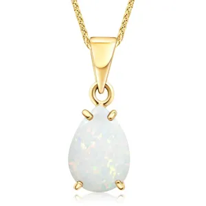 14K Gold Opal Pendant for Women - Gold Pendant -Teardrop Pendant - Gold Dainty Pendant - Solid Gold Pendant - Dainty Gold Pendant - Wedding Pendant for Brides - Opal Jewelry