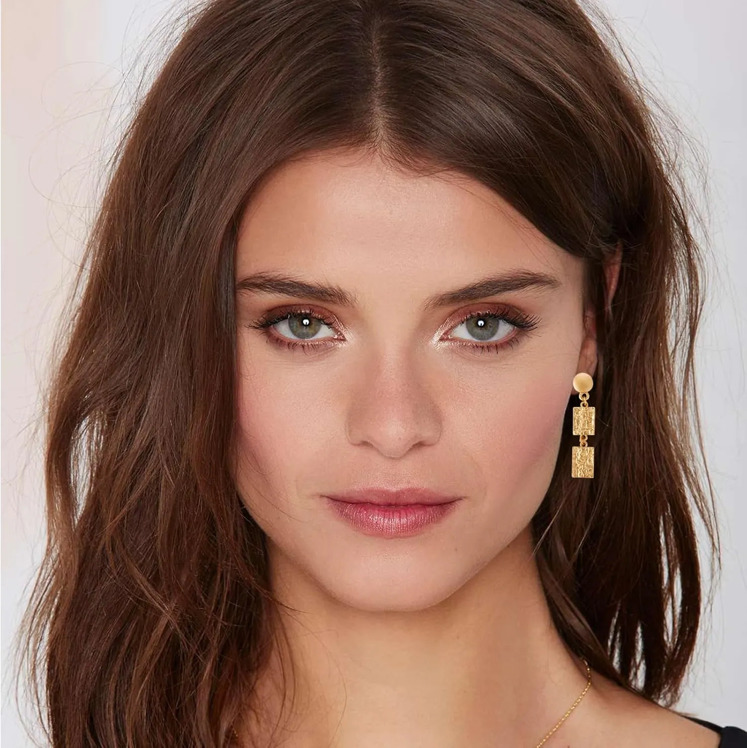 14K Gold Plated Hoop Earrings for Women - Lightweight Big Hoops Drop Dangle Earrings - Hypoallergenic