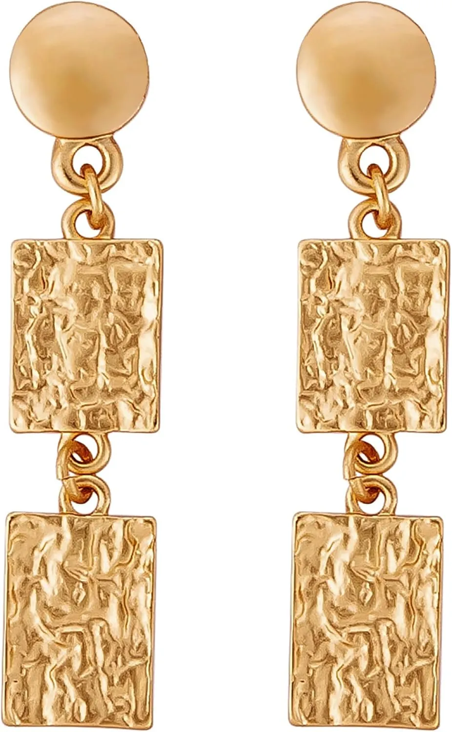 14K Gold Plated Hoop Earrings for Women - Lightweight Big Hoops Drop Dangle Earrings - Hypoallergenic