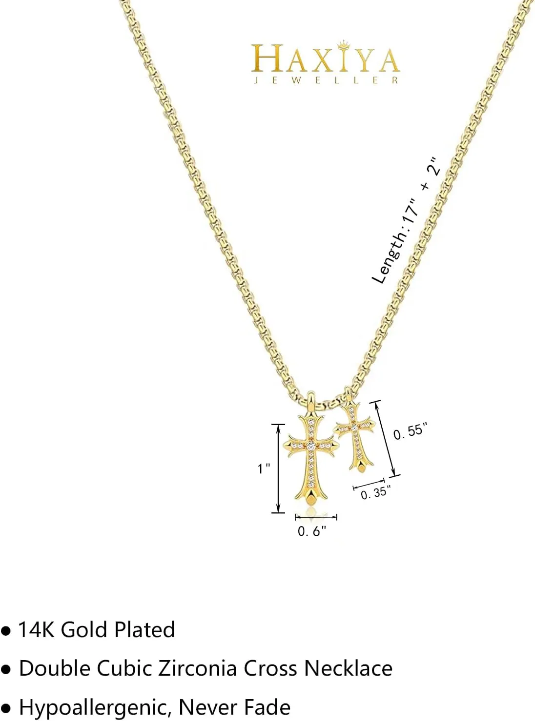 14K Gold Plated/Sterling Silver Cross Necklace for Women Dainty Tiny/Simple/Mini/Classic/Double CZ/Pearl set Cross Pendant Necklace Jewelry Gifts for Women