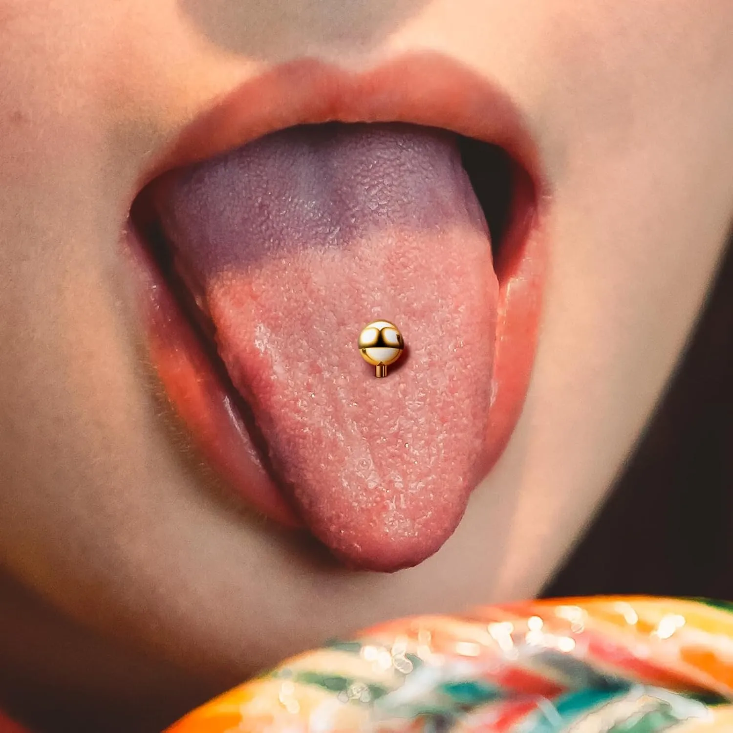 16PCS 14G 16G Tongue Rings Stainless Steel Nipple Ring Straight Barbells Short Long Bar Silver Black Gold Bridge Piercings For Women Men 12Mm 14Mm 16Mm 18Mm Length Ball Size 5MM 6MM