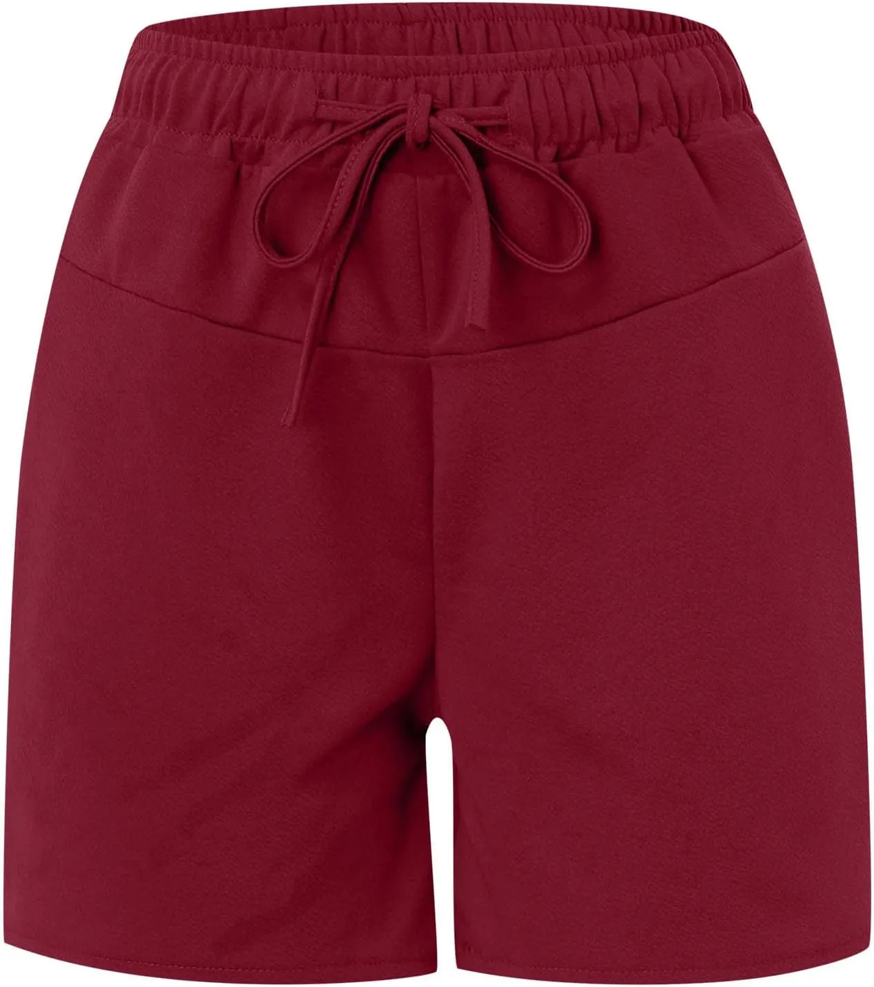 2024 Women Casual Shorts Loose Fitting Drawstring Comfy Elastic High Waist Shorts Summer Pull On Short Pants with Pockets