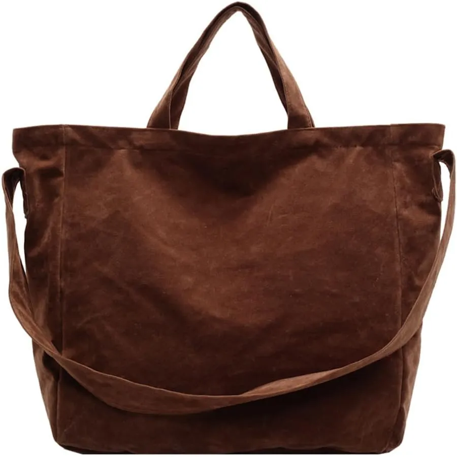 2025 New Oversized Suede Tote Bag Slouchy Large Suede Hobo Bag Super Big Capacity Suede Shoulder Crossbody Bag