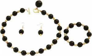 3PC 1920S Vintage Chunky Imitation Pearl Set Pearl Necklace Earrings Bracelet Set Christmas Wedding Birthday Valentine's Day Jewelry