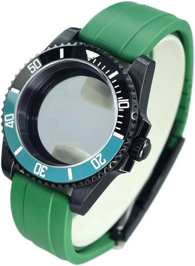 40MM Vintage Mechanical Watch Case Sapphire Crystal Glass Watch Parts for NH34 NH35 NH36 NH38 8215 2824 Movement