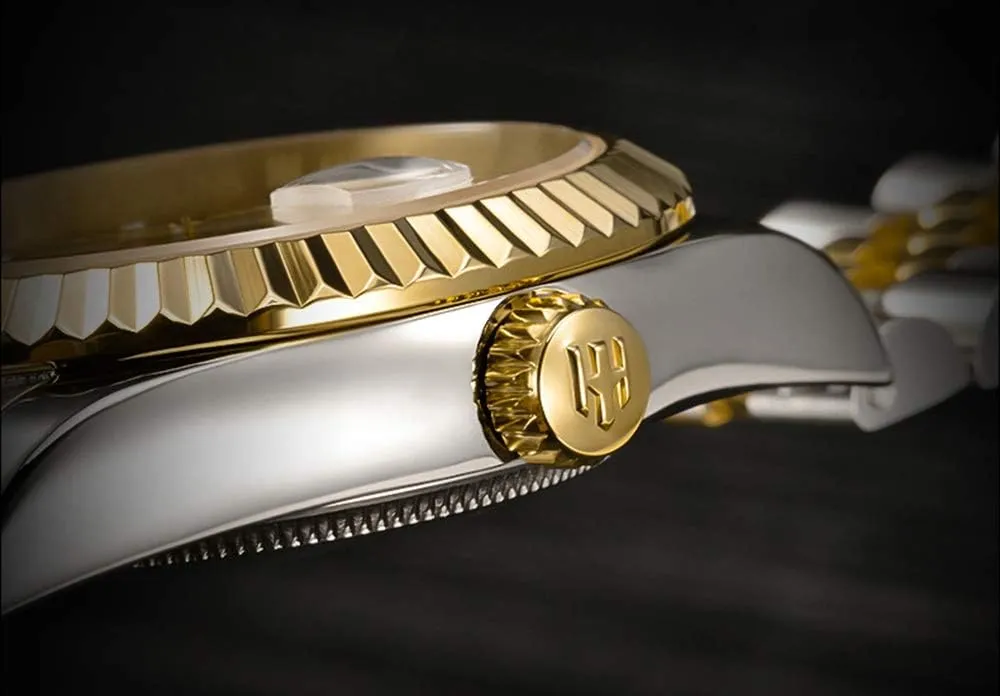 41MM Mens Luxury Quartz Watch with Calendar Luminous Waterproof Wrist Watches