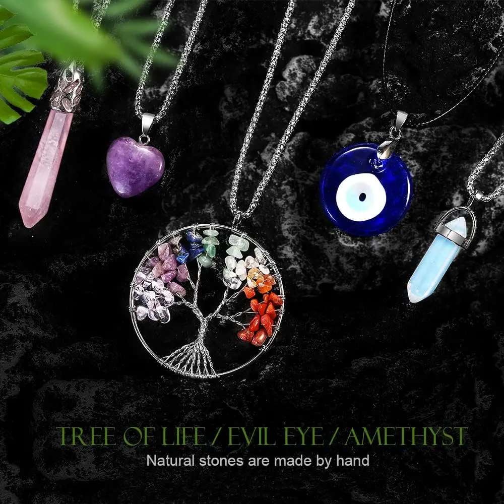 6-9 PCS Chain Necklace Egirl Men Male Emo Goth Chains Statement Lock Key 1-4 Layered Pendants Necklace for Women Teen Girls Boys Eboy Long Multilayer Chains Punk Choker Silver and Gold Set