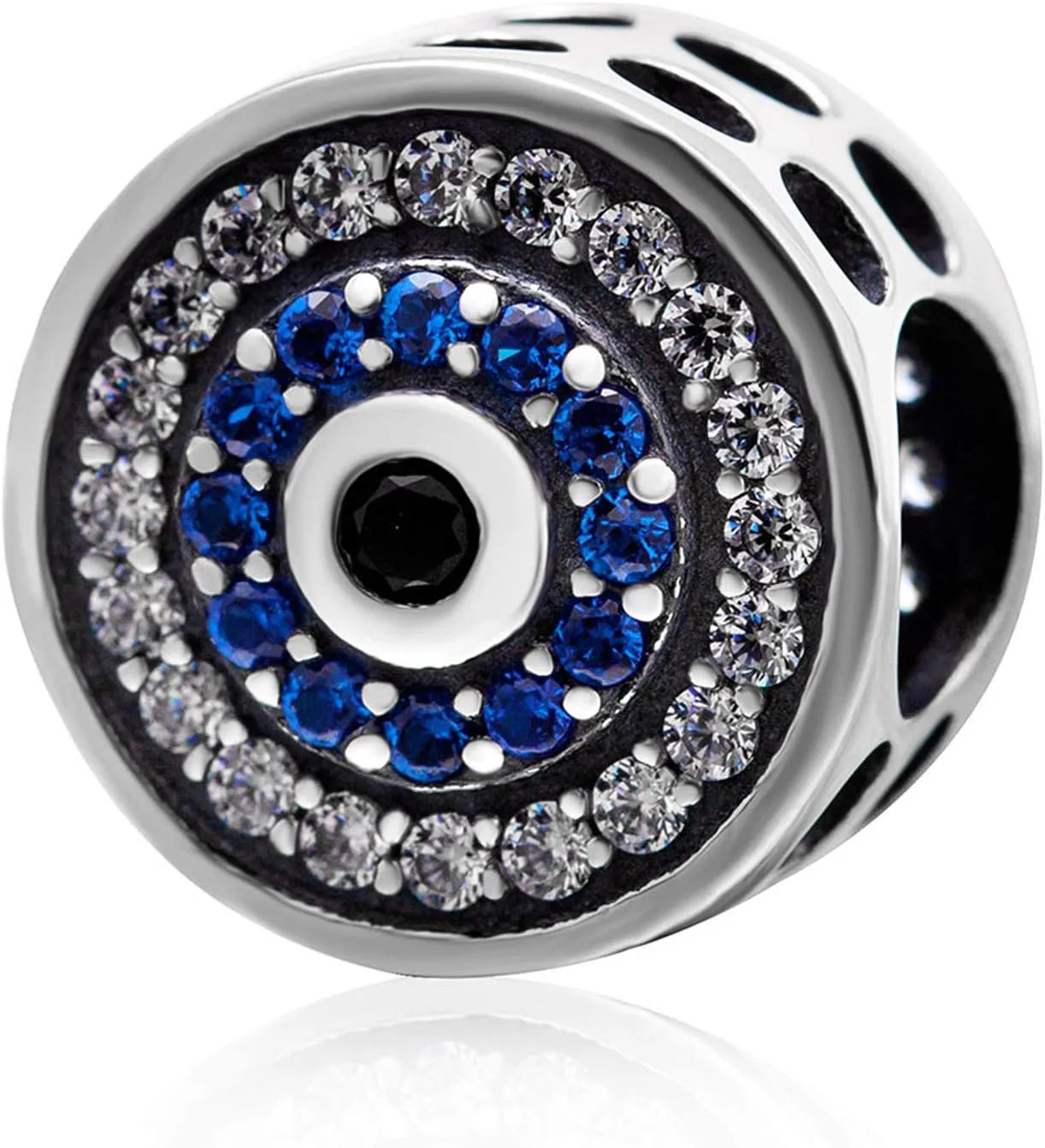 925 Sterling Silver Evil Eye Charm Angel Charm Symbol Charm Halloween Charm for Pandora Charms Bracelet