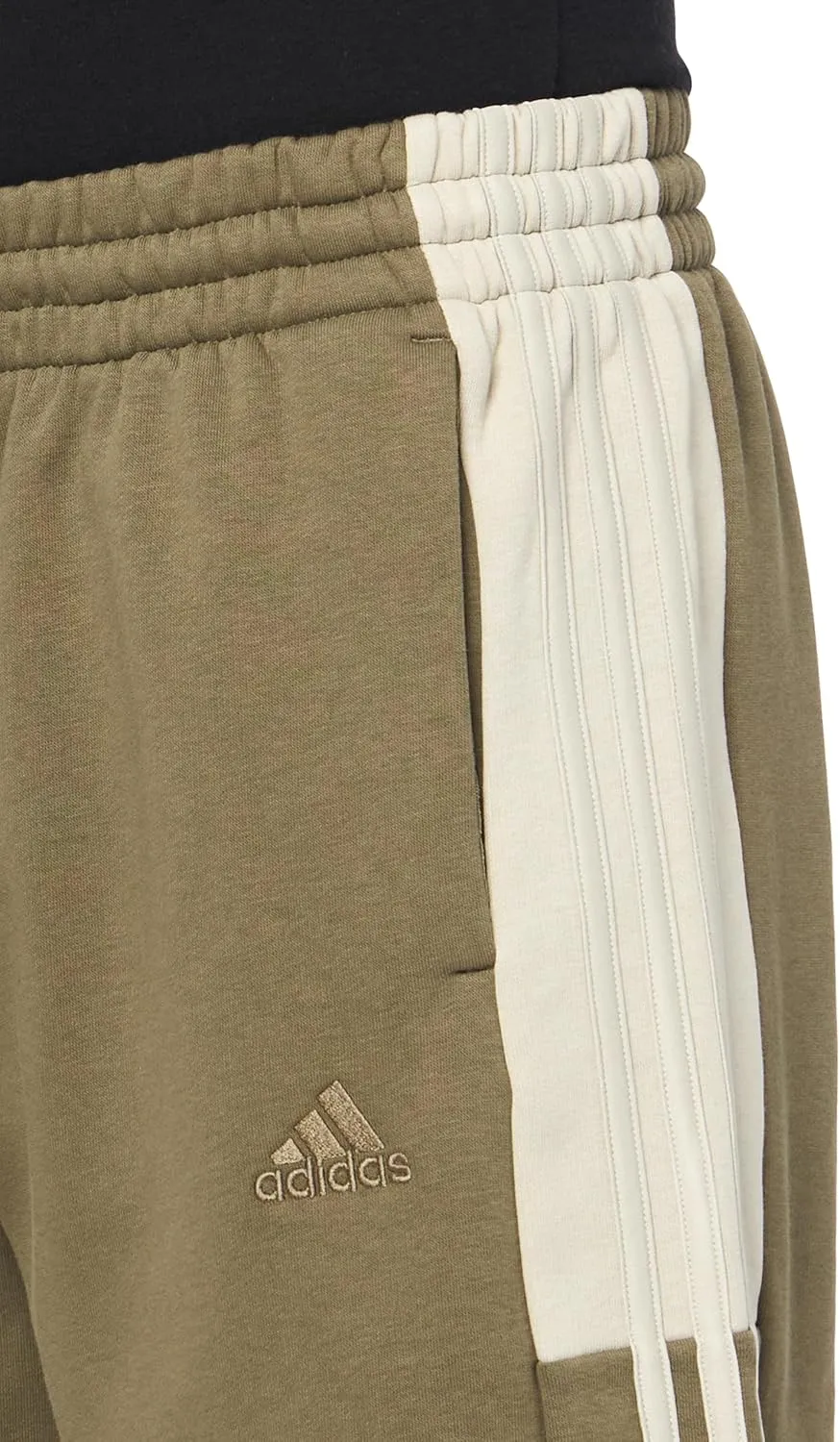 adidas Men's Essentials 3-Stripes Fleece Color Block Shorts