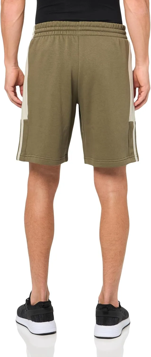 adidas Men's Essentials 3-Stripes Fleece Color Block Shorts