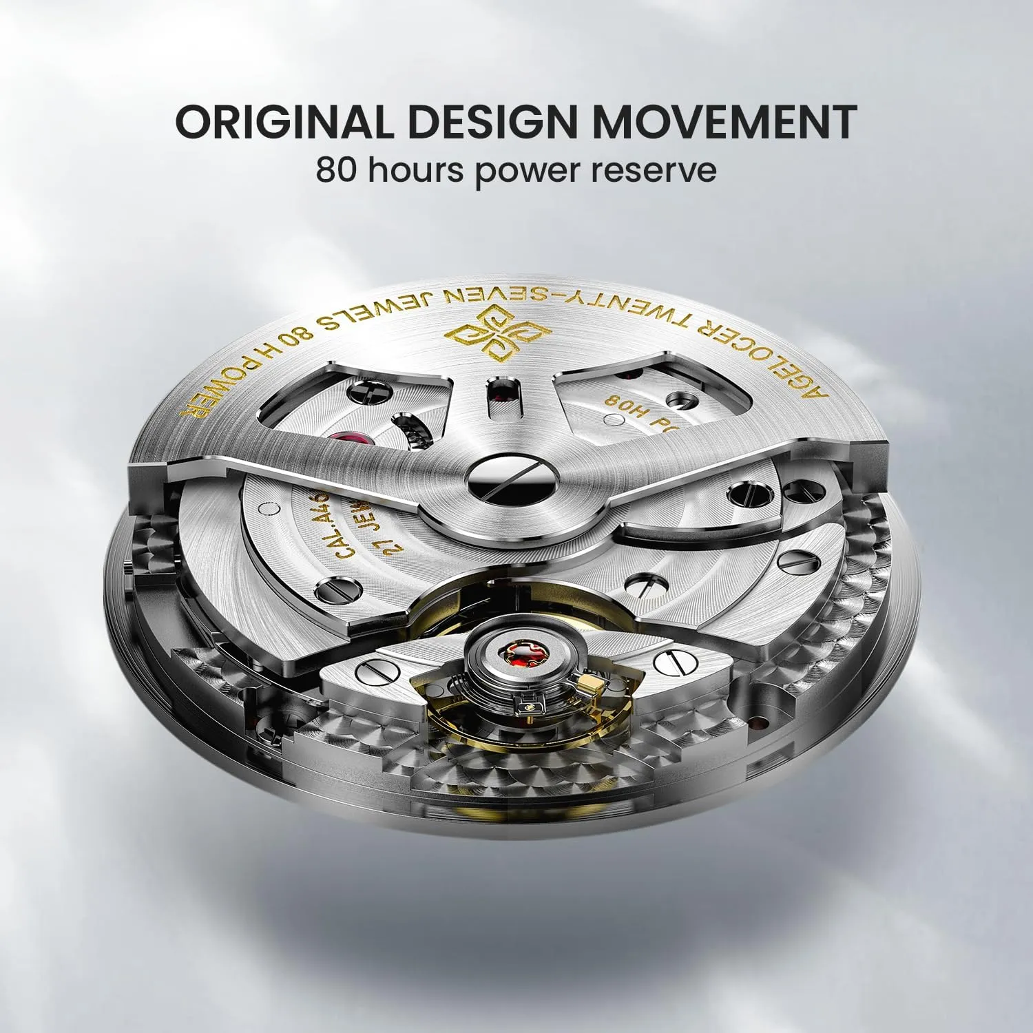 AGELOCER Major Breakthrough 29.51-Days MoonPhase Original Astronomer Men's Mechanical Watch, Luxury Automatic Skeleton Leather Men's Wrist Watches
