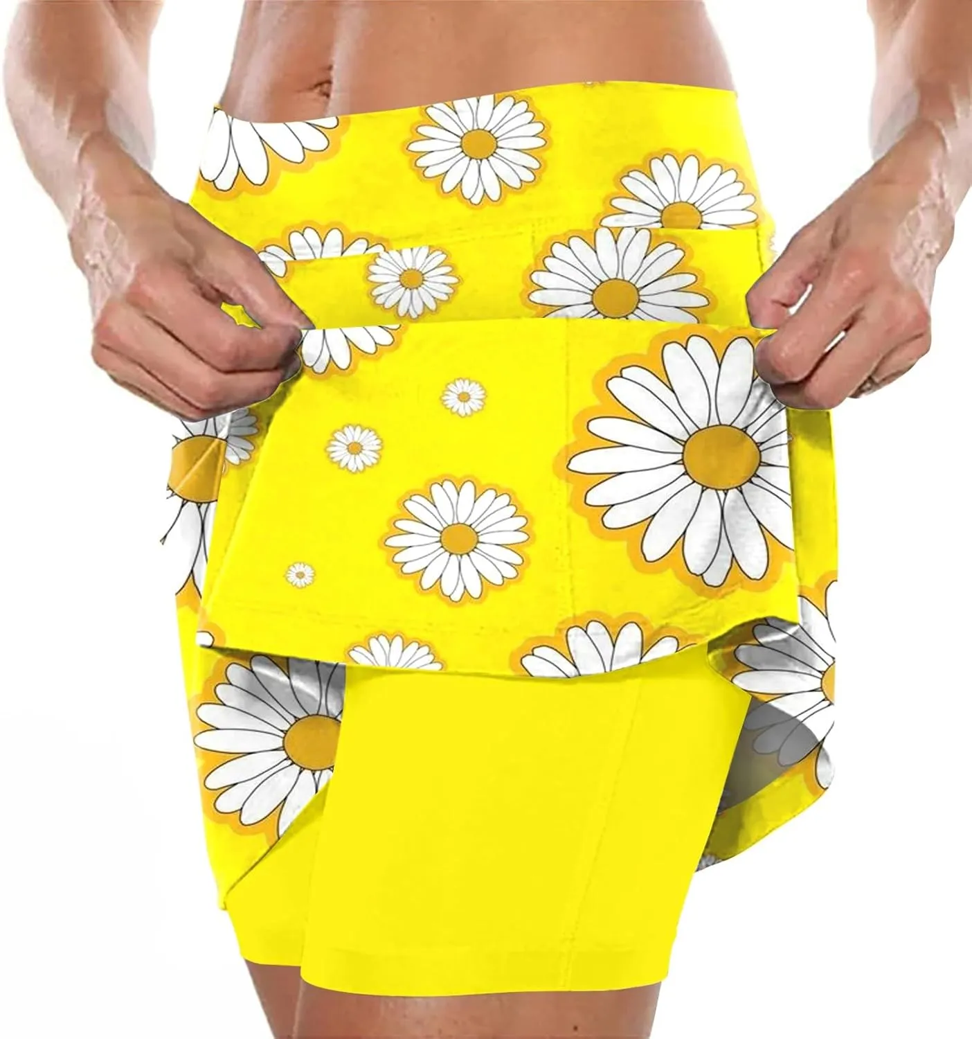 aihihe Golf Skirts for Women with Shorts Long Black Spandex Shorts for Women Plus Size Spandex Shorts Women Gym