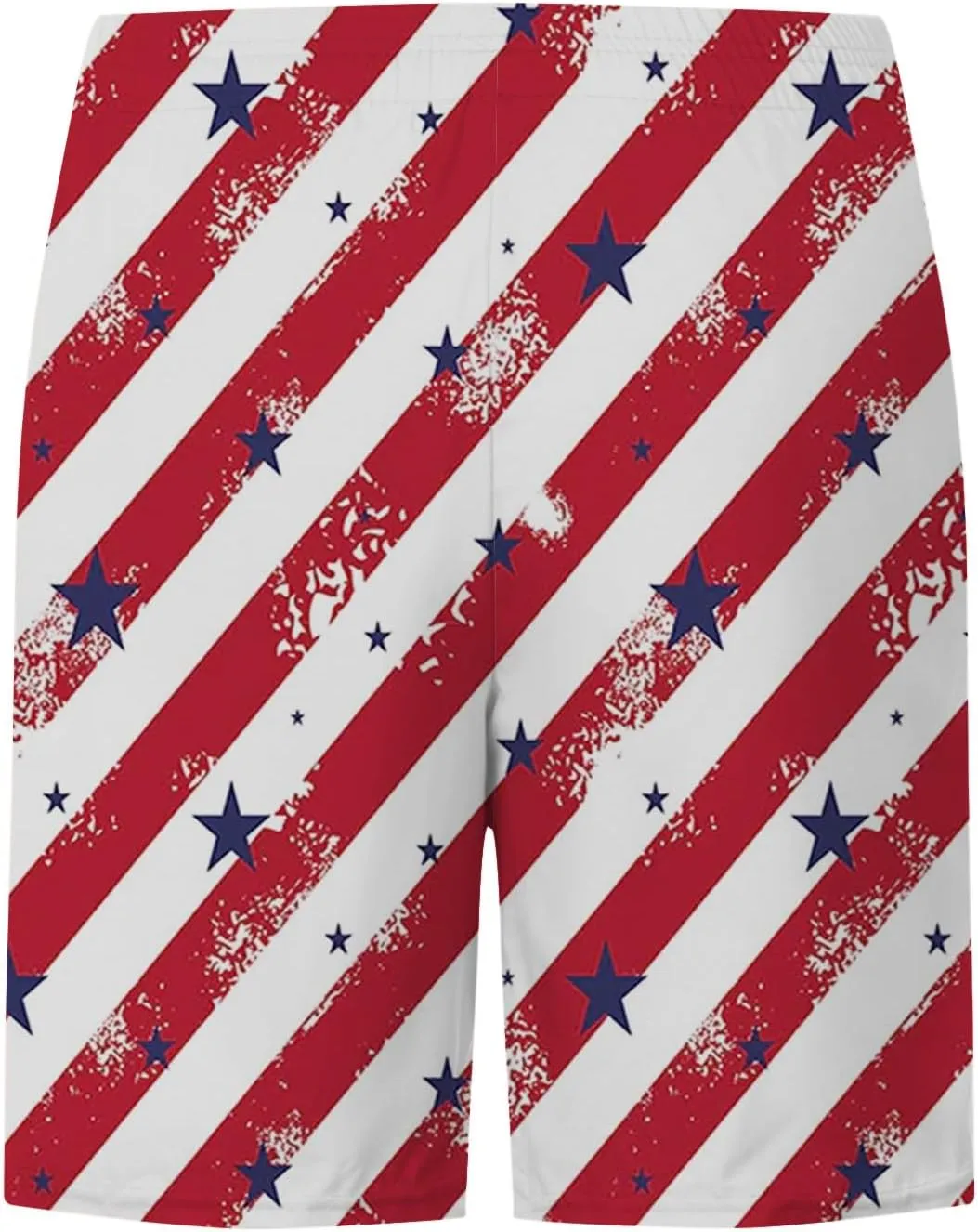 aihihe USA Flag Print Board Shorts for Men 4th of July Summer Beach Shorts Drawstring Loose Fit Lightweight Vacation Shorts