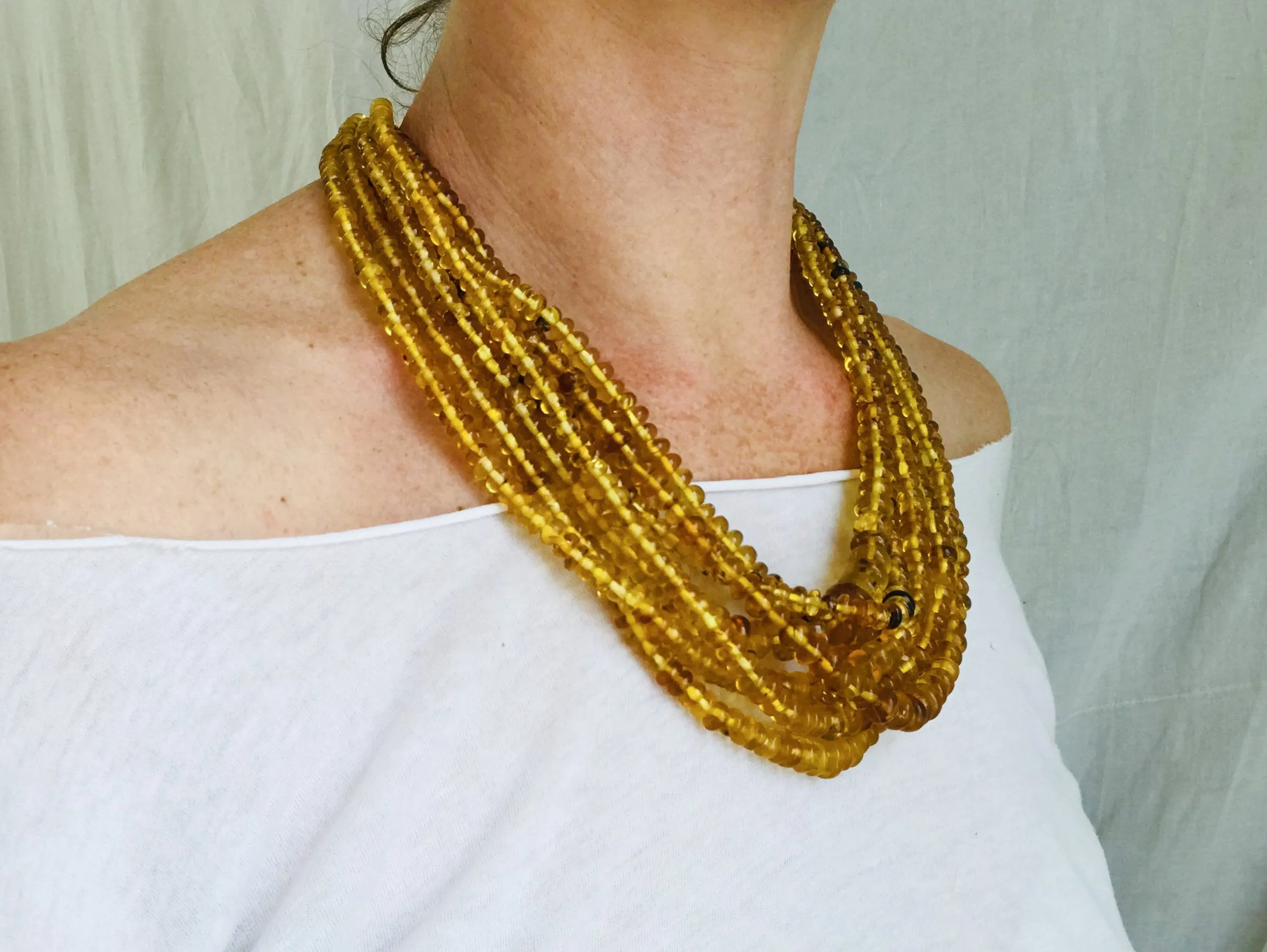 Amber Necklace. Multi Strand. Mexican Amber.