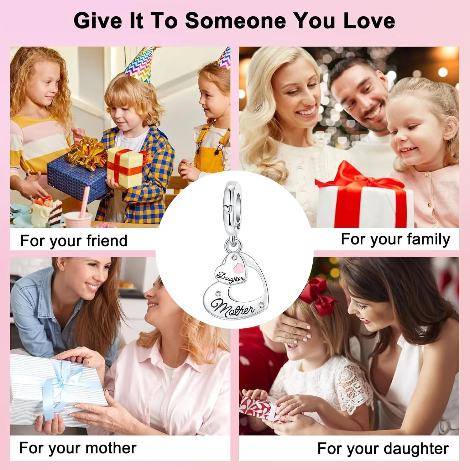 Angel Cross Butterfly Ice Cream Charm 925 Sterling Silver Charm Fits Women's Charm Bracelet & Necklace Jewelry Gifts for Women Family Friends