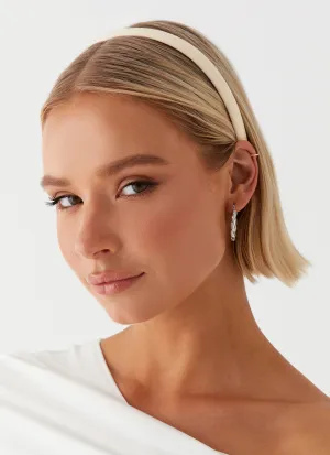 Be Selfish Headband - White
