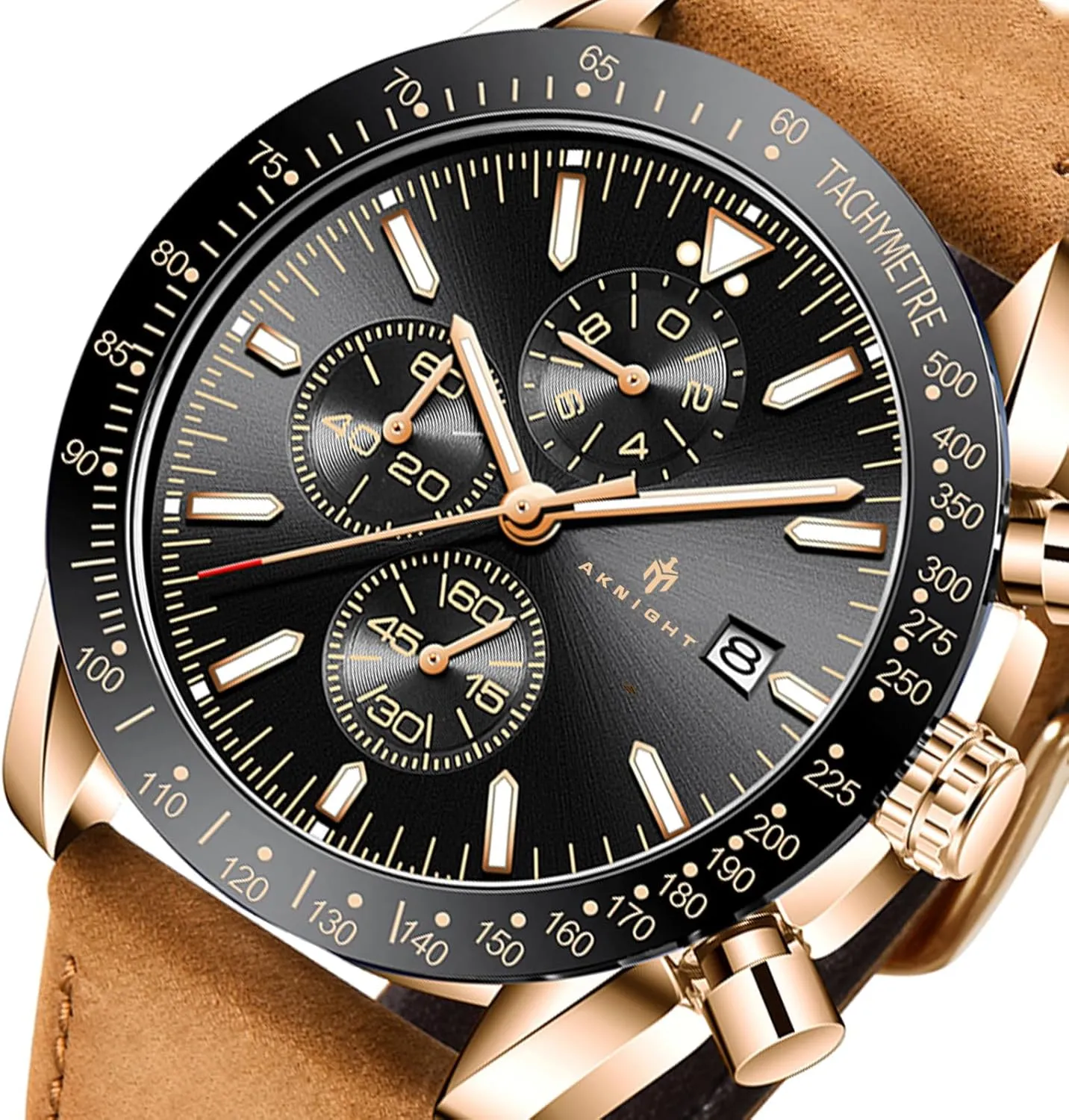 BENYAR - Stylish Wrist Watch for Men Silicone Strap Watches Quartz Movement, Waterproof and Scratch Resistant, Analog Chronograph Business Watch Mens Gift