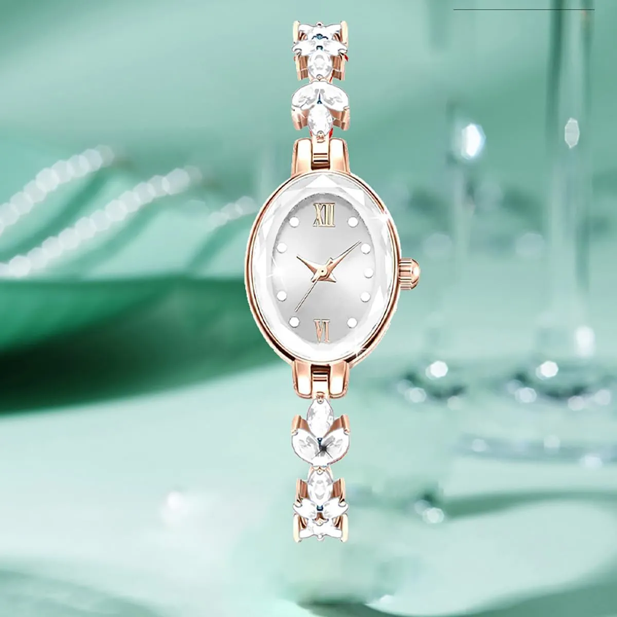 BESTKANG Women's Watch Luxury Petal Casual Bracelet Watch Simulated Quartz Watches for Women