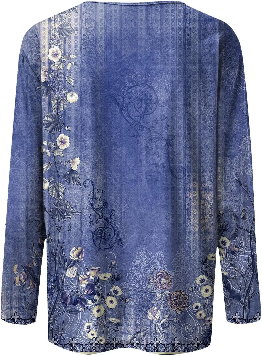 Blouses for Women 2025 Three Quarter Sleeve Round Neck T Shirt Hawaiian Printing Trendy Fashion Beach Tops