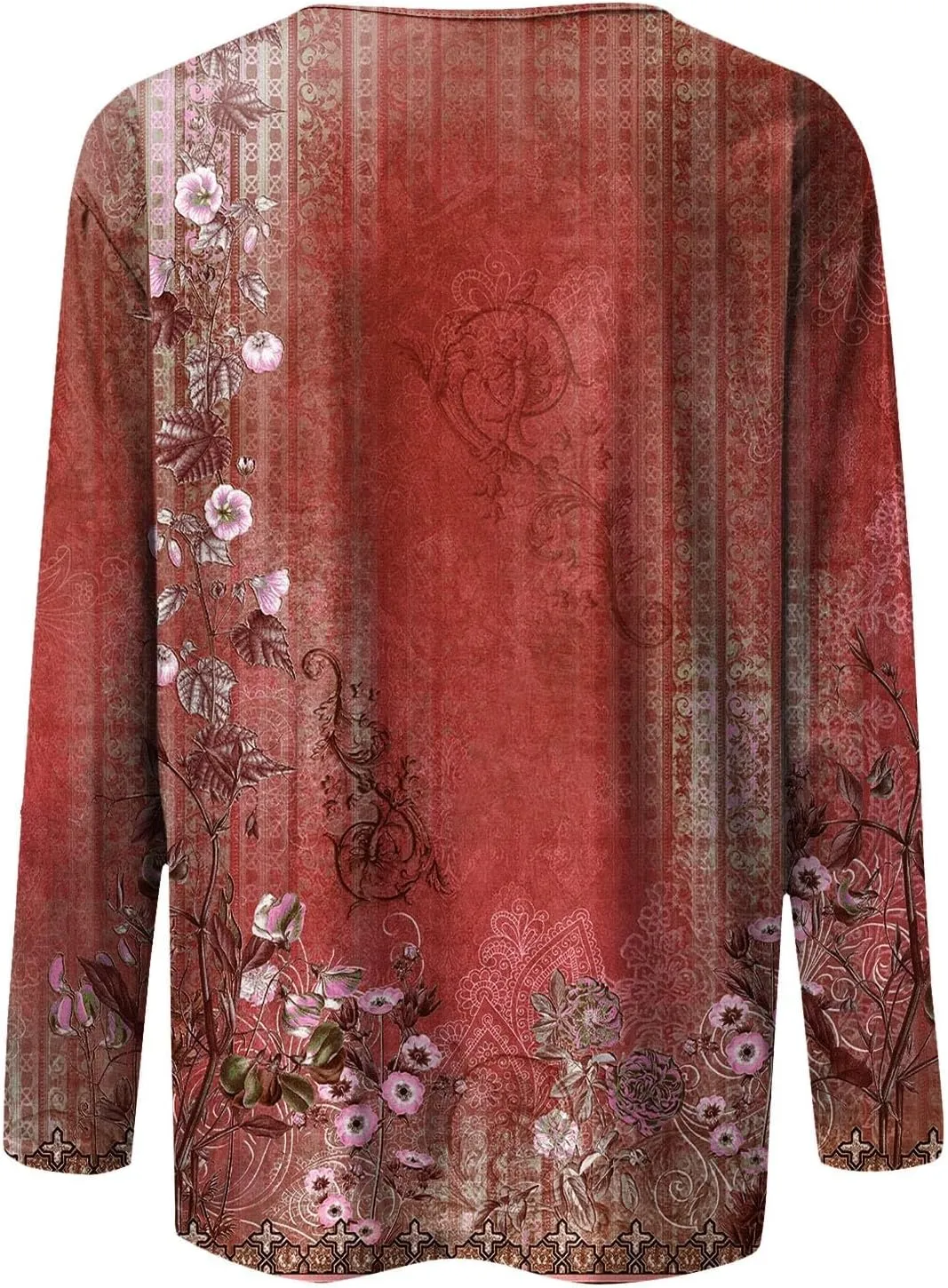 Blouses for Women 2025 Three Quarter Sleeve Round Neck T Shirt Hawaiian Printing Trendy Fashion Beach Tops