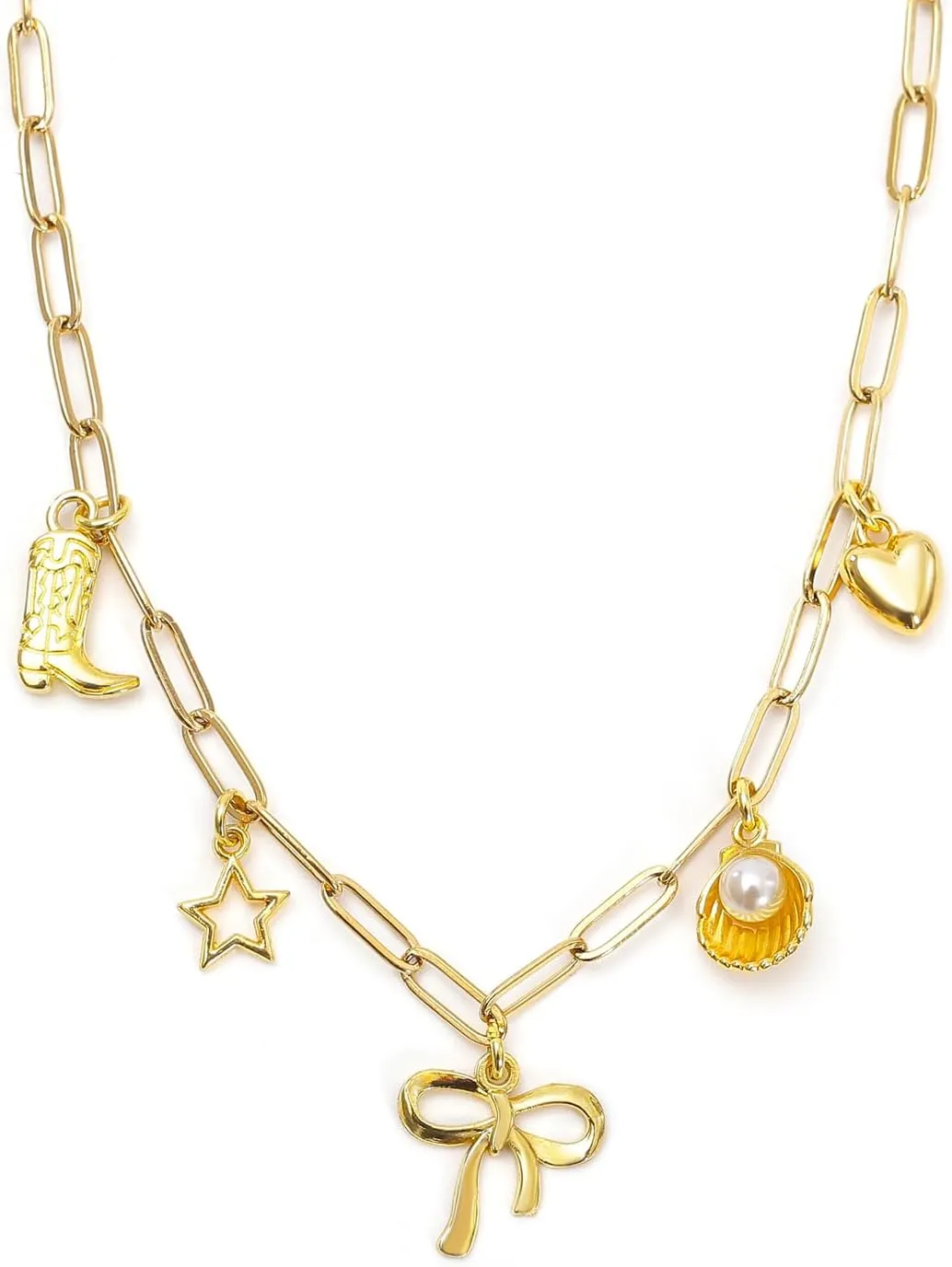 Bow Necklace for Women Bowknot Choker Necklace Coastal Cowgirl Charm Necklace Bow Charm Necklace Gift