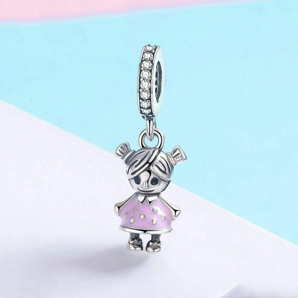 Boy Charm 925 Sterling Silver Child Charm Birthday Charm Anniversary Charm for Pandora Charm Bracelet