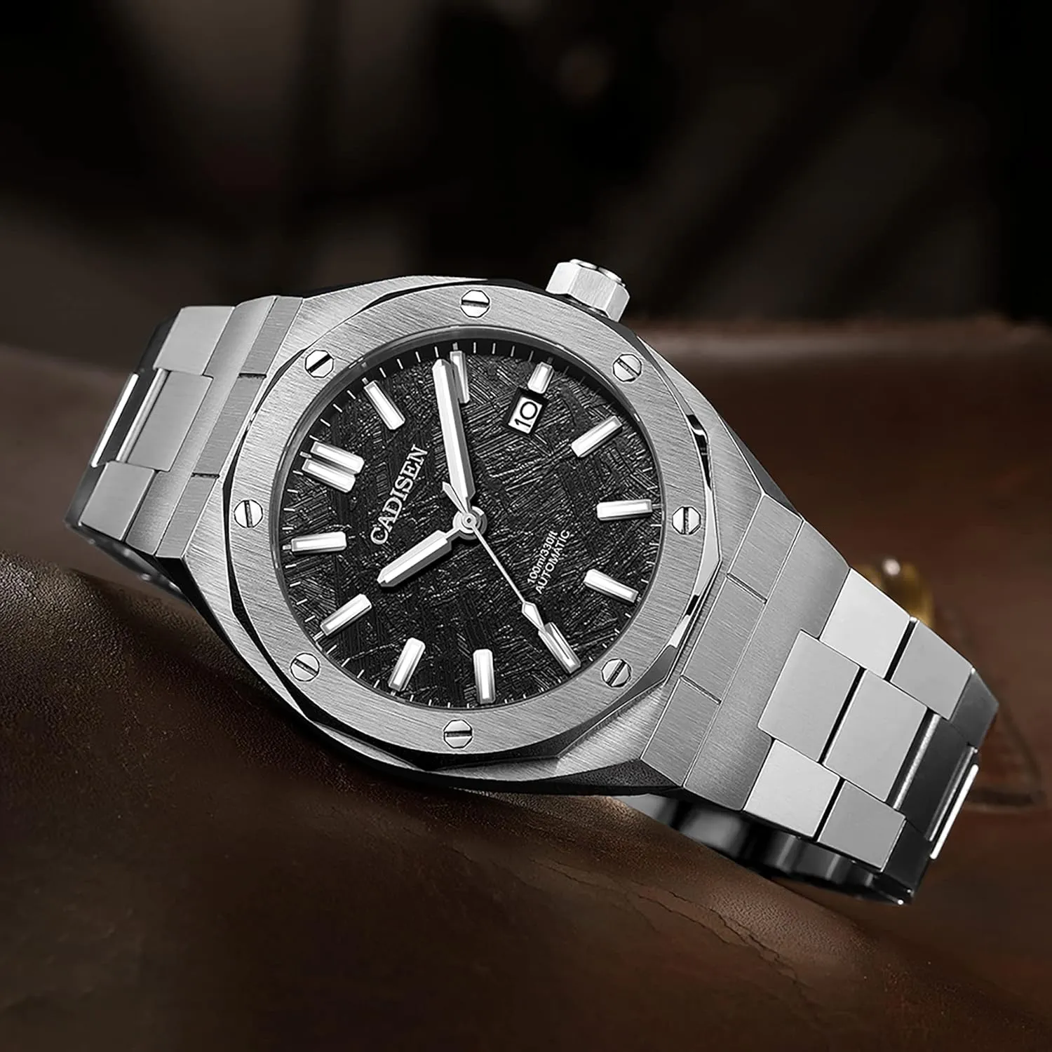 CADISEN Automatic Men's Mechanical Watch Waterproof Calendar Business Gentleman Man Style Steel Band Watches