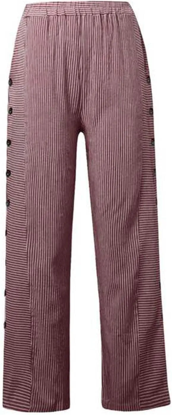 Capri Lounge Pants For Women Plus Size Loose Fitting High Waist Striped Drawstring Pants Wide Leg Cropped Trouser