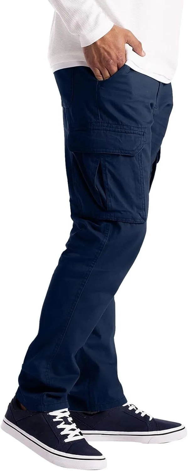 Cargo Pants for Men Big and Tall, Outdoor Trousers Mens Sweatpants with Zipper Fly Tapered Gym Running Workout Pants
