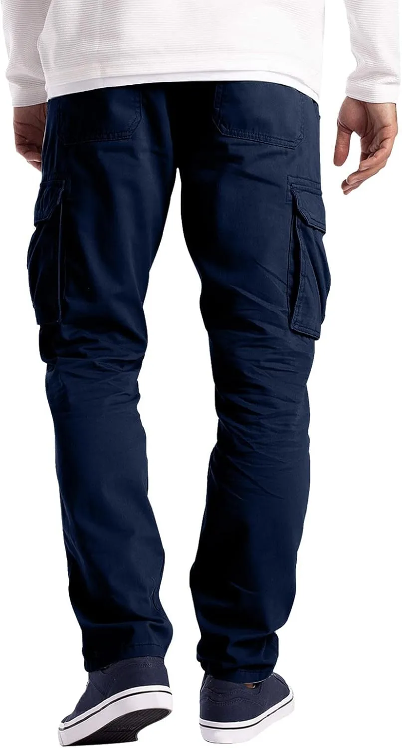Cargo Pants for Men Big and Tall, Outdoor Trousers Mens Sweatpants with Zipper Fly Tapered Gym Running Workout Pants