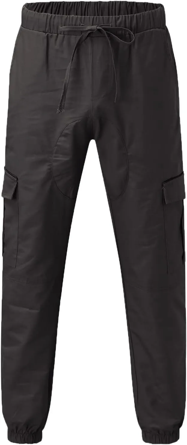 Cargo Pants for Men Relaxed Fit Waist Outdoor Trousers with 7 Pockets Mens Long Cargo Pants Sweatpants Truck Fleece