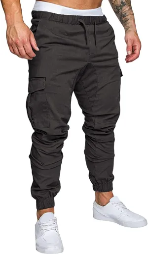 Cargo Pants for Men Relaxed Fit Waist Outdoor Trousers with 7 Pockets Mens Long Cargo Pants Sweatpants Truck Fleece