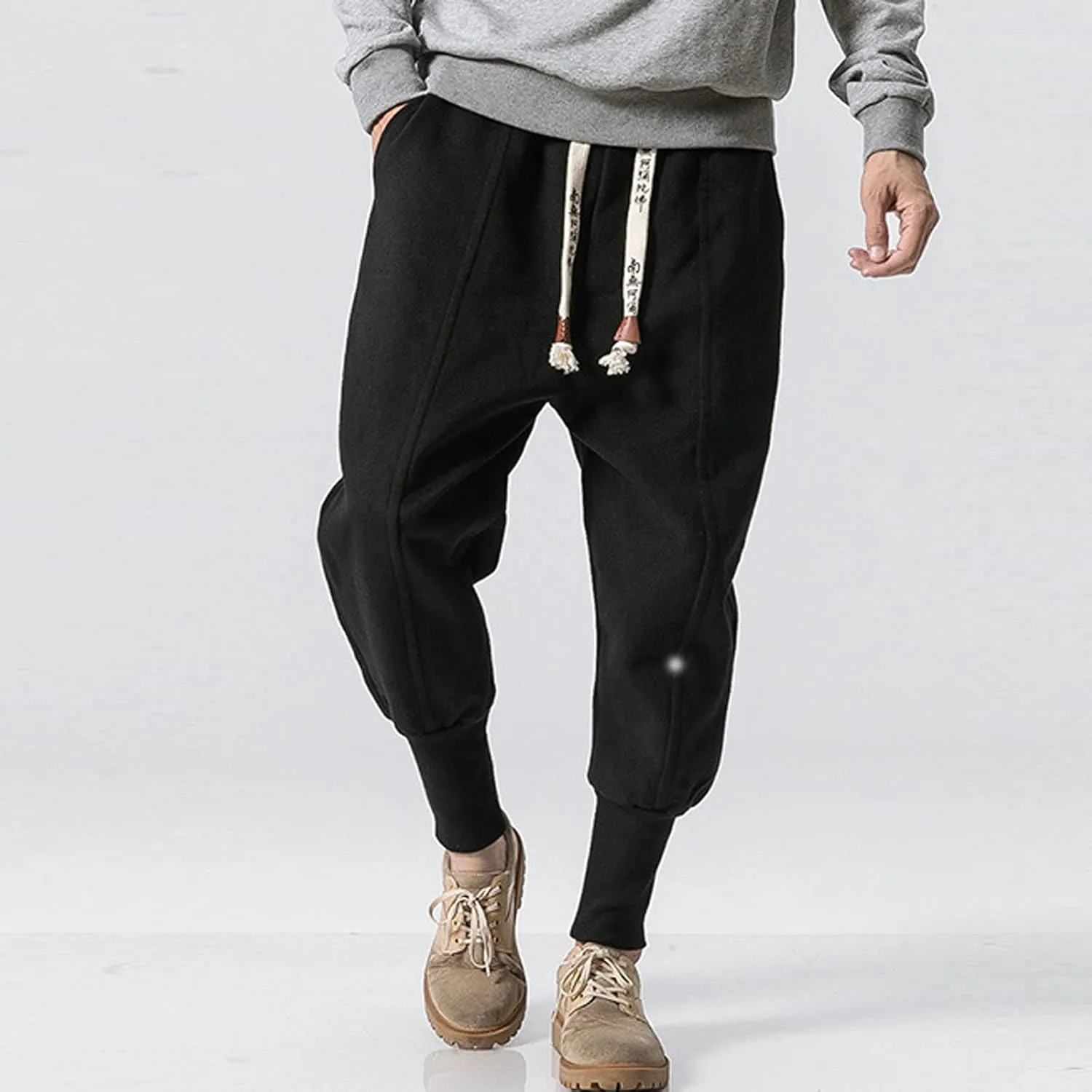 Cargo Sweatpants for Men Baggy Slim Fit Gym Running Workout Pants Athletic Drawstring Jogger Men's Pants with Pockets