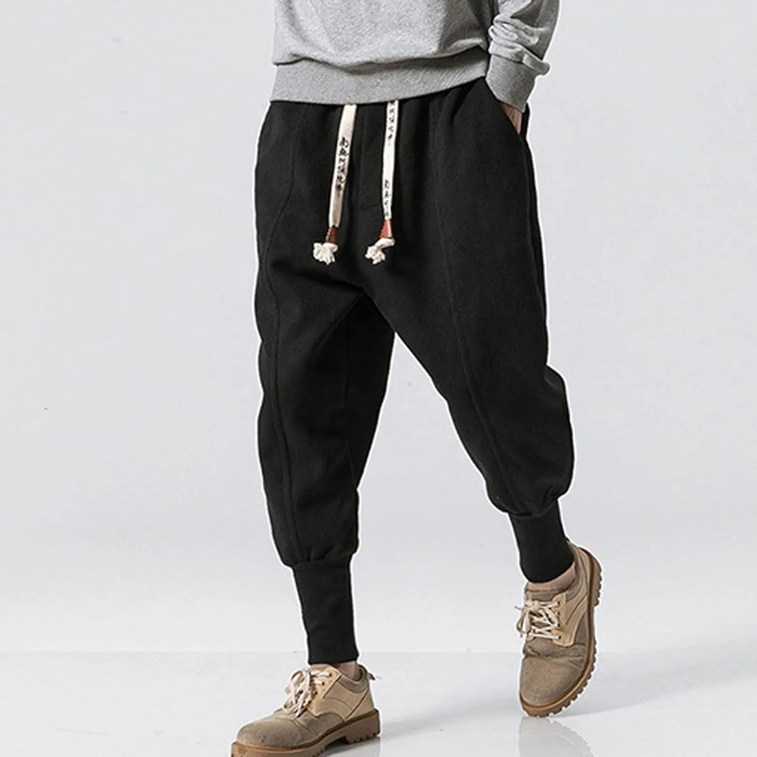Cargo Sweatpants for Men Baggy Slim Fit Gym Running Workout Pants Athletic Drawstring Jogger Men's Pants with Pockets