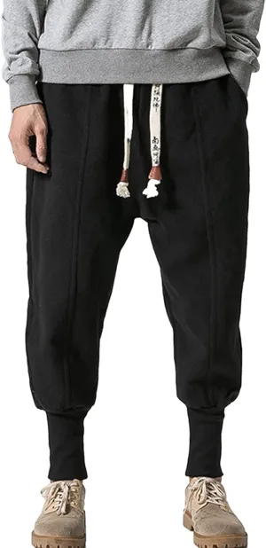 Cargo Sweatpants for Men Baggy Slim Fit Gym Running Workout Pants Athletic Drawstring Jogger Men's Pants with Pockets