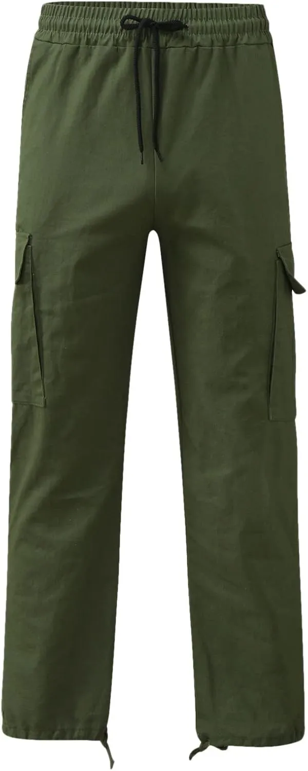 Cargo Trousers for Men Pants Hip Hop Letter Printed Street Hip Hop Jogging Sweatpants Casual Elastic Waist Trousers