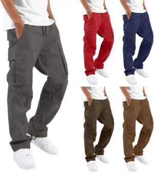 Cargo Trousers for Men Pants Hip Hop Letter Printed Street Hip Hop Jogging Sweatpants Casual Elastic Waist Trousers