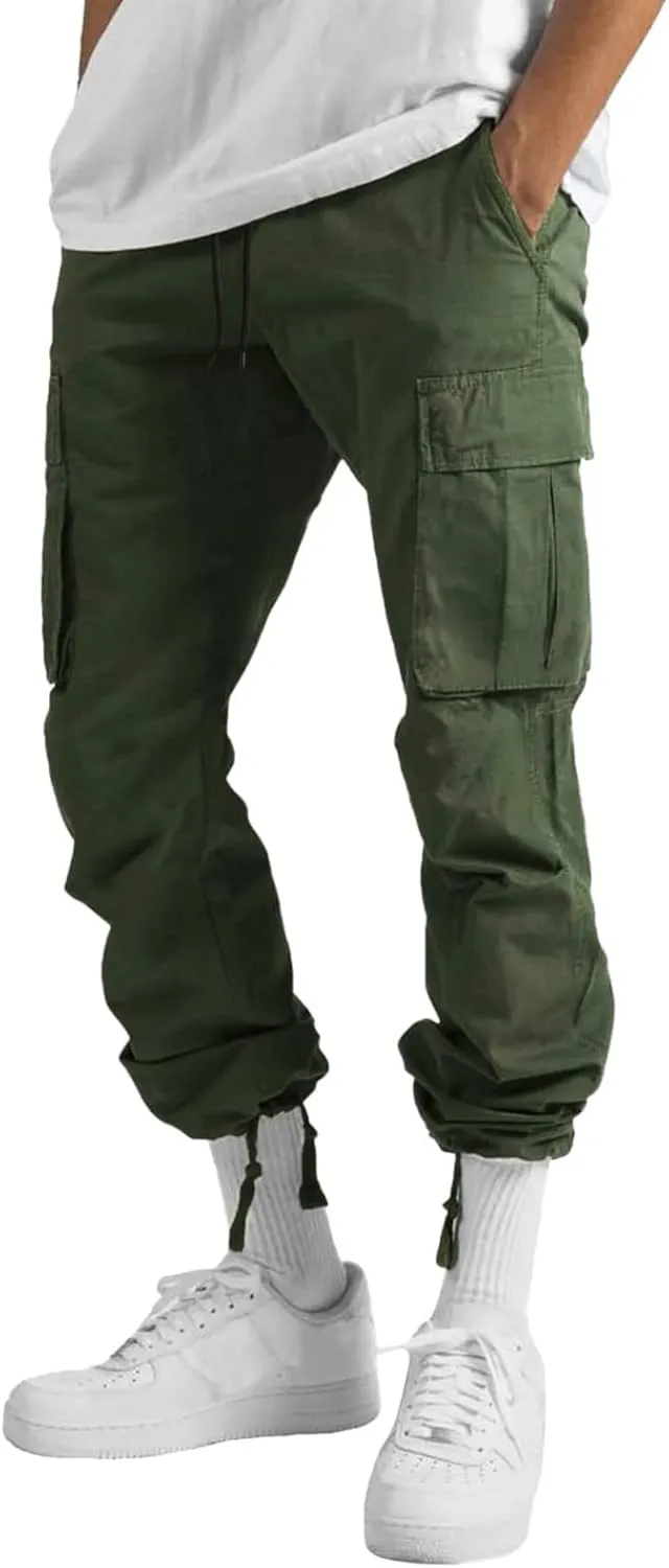Cargo Trousers for Men Pants Hip Hop Letter Printed Street Hip Hop Jogging Sweatpants Casual Elastic Waist Trousers