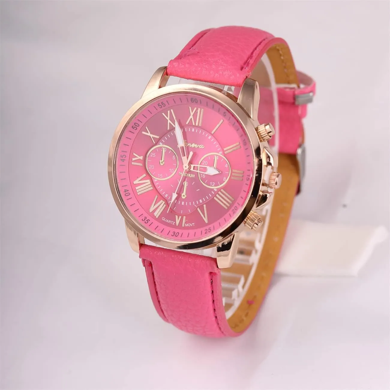 CdyBox Women Men Lady Teen Girl PU Leather Band Watches Dial Analog Quartz Wristwatches