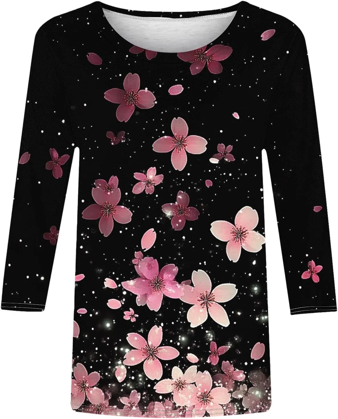 Ceboyel 3/4 Sleeve Tops for Women Summer Floral Paisley Print Tees Shirts Trendy Ladies Blouses Dressy Casual Clothing 2023