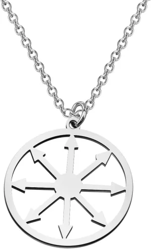 CENWA Star of Chaos Steel Amulet Charm Stainless Steel Charm Pendant Symbol Gift for Men or Women
