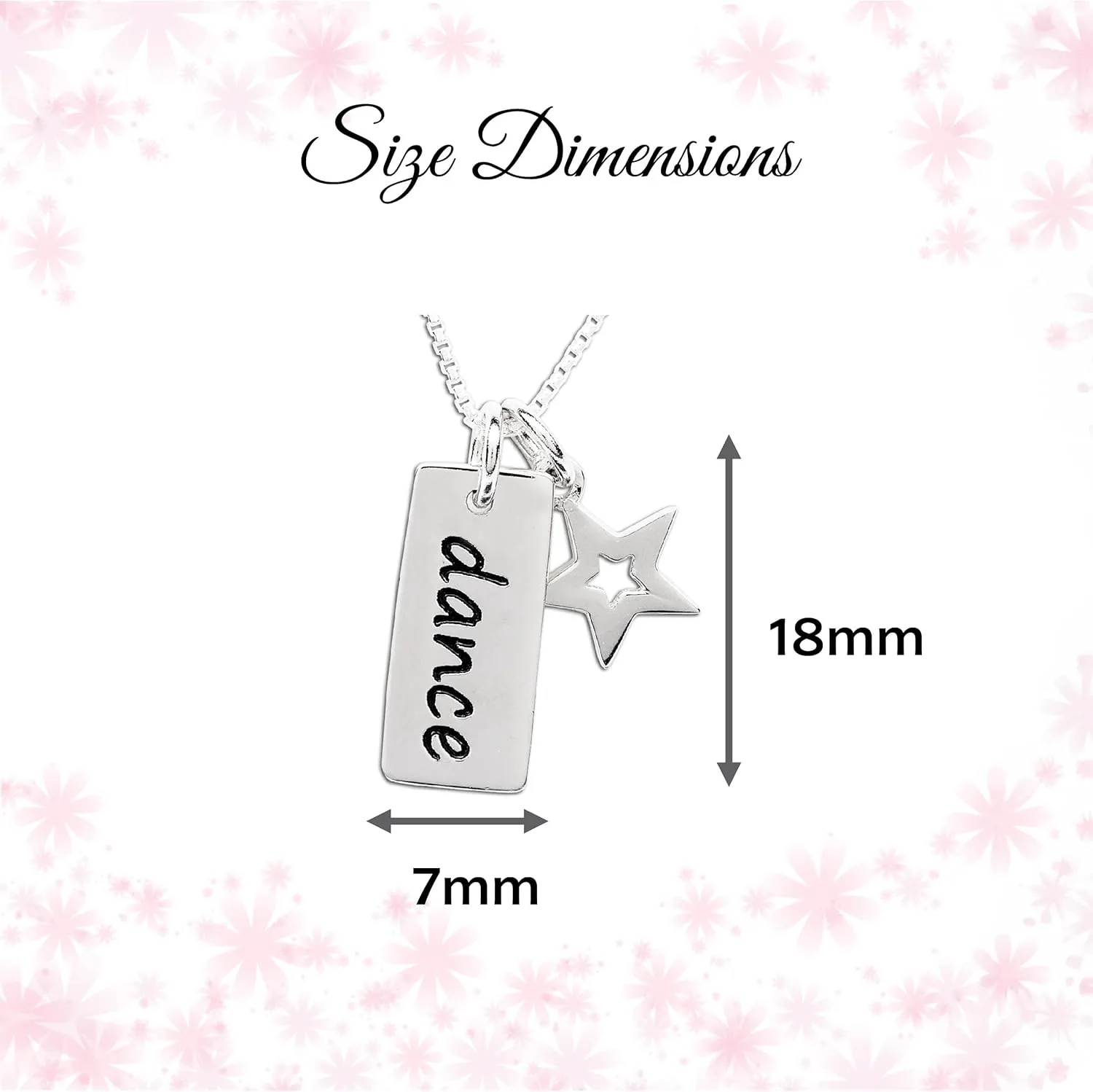 Cherished Moments Girl's Sterling Silver "Dance" Pendant Necklace with Charms