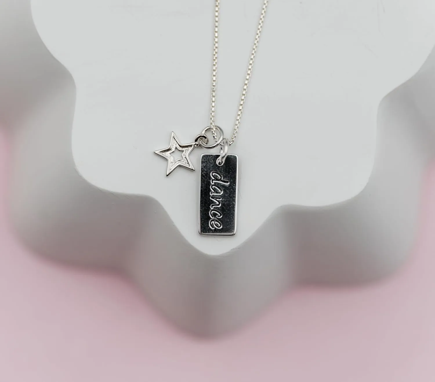 Cherished Moments Girl's Sterling Silver "Dance" Pendant Necklace with Charms