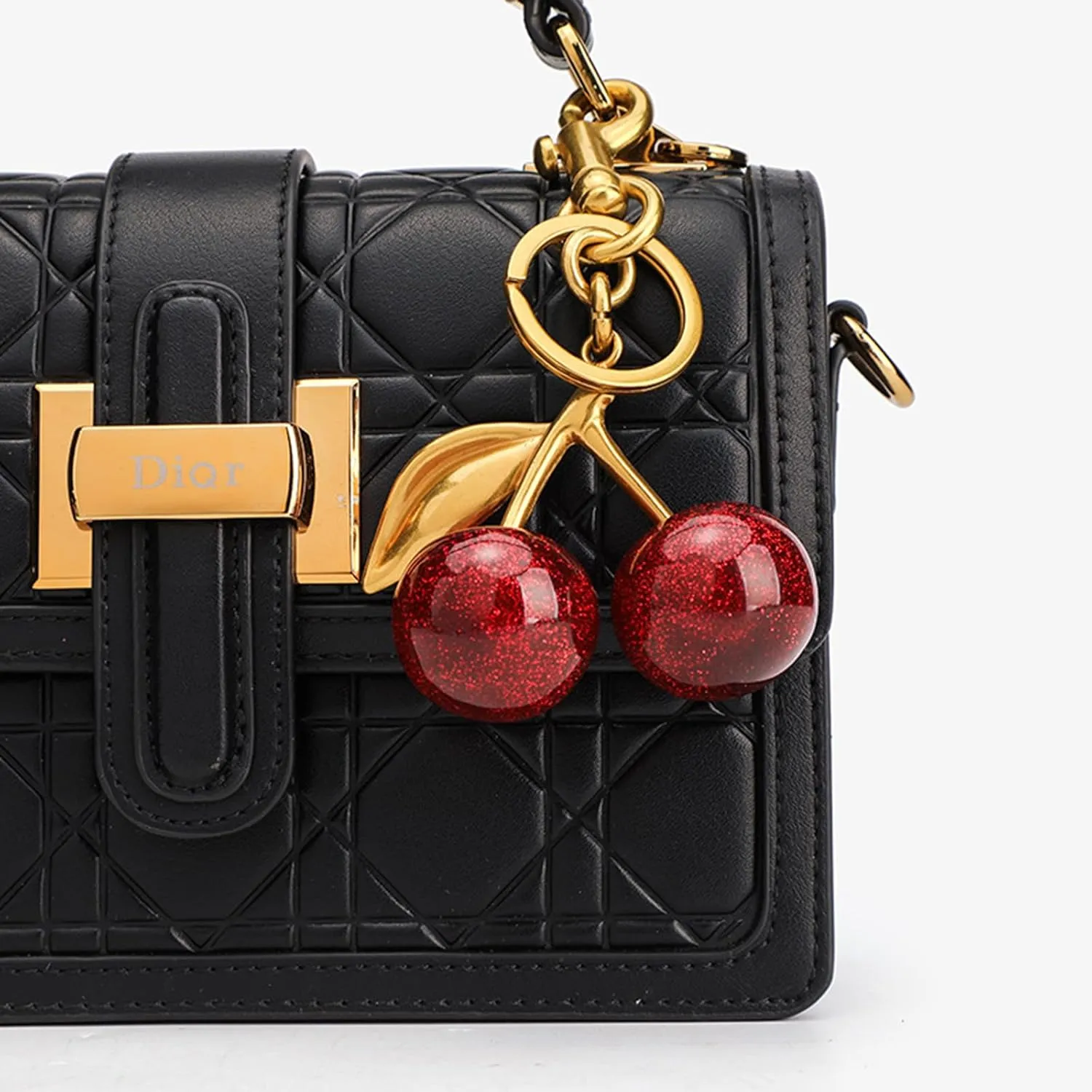 Cherry Bag Charm, Cherry Keychain Hanging Purse Charm Decoration Cute Pendant for Women