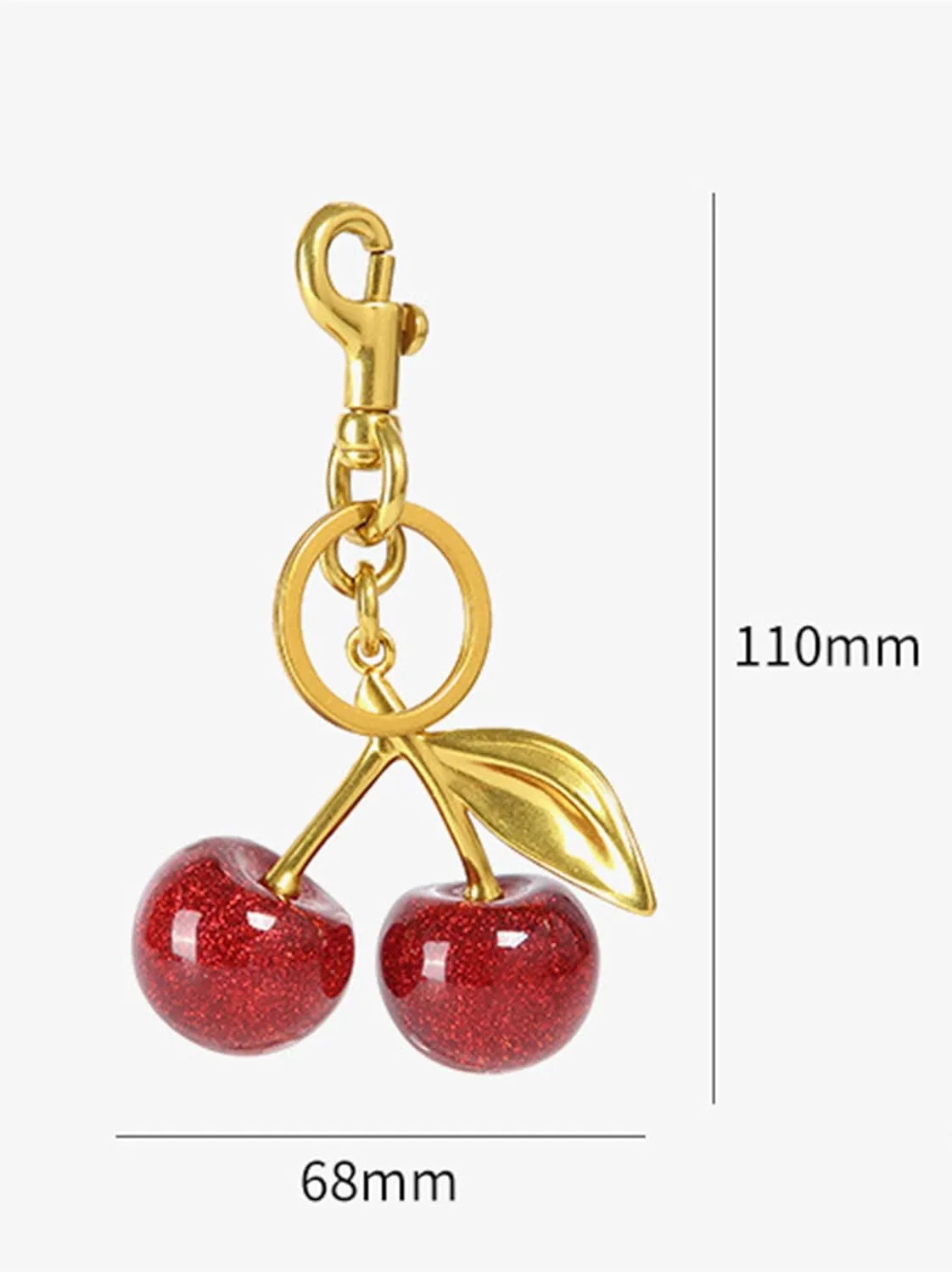 Cherry Bag Charm, Cherry Keychain Hanging Purse Charm Decoration Cute Pendant for Women