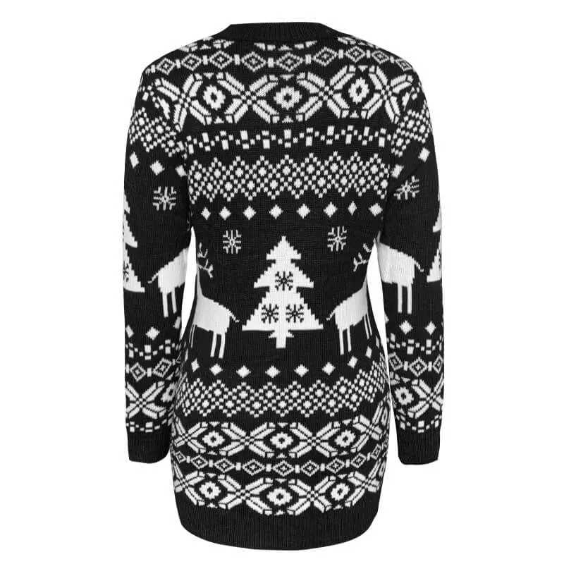 Christmas Reindeer Sweater Dress