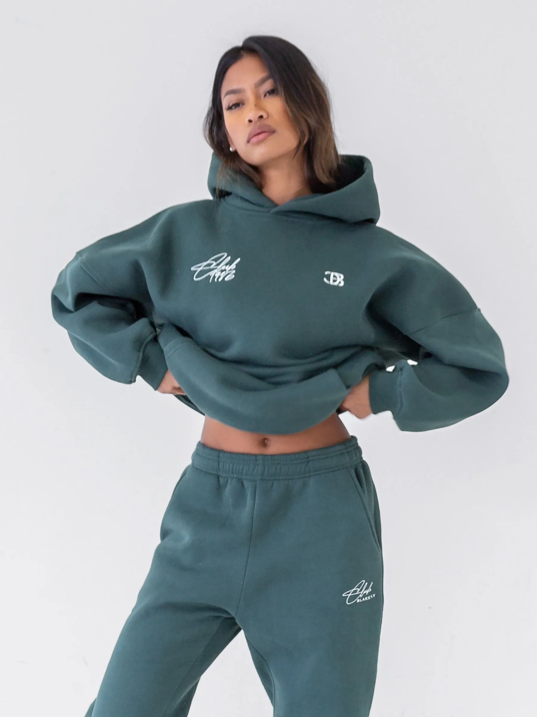 Club Oversized Hoodie - Teal Green