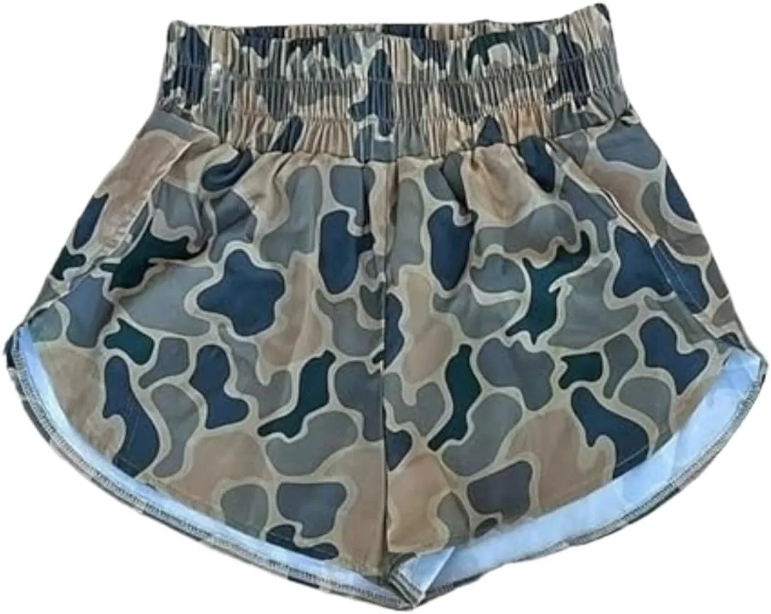 Colorful Camo Boxer Shorts Women Summer Graphic Print Cute Shorts 2025 Trendy